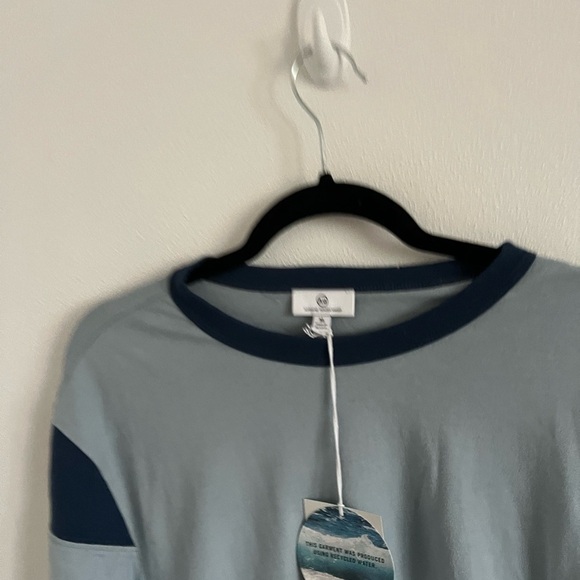 NWT AG Adriano Goldschmied Color Block Blue T Shirt, size medium - Picture 4 of 6